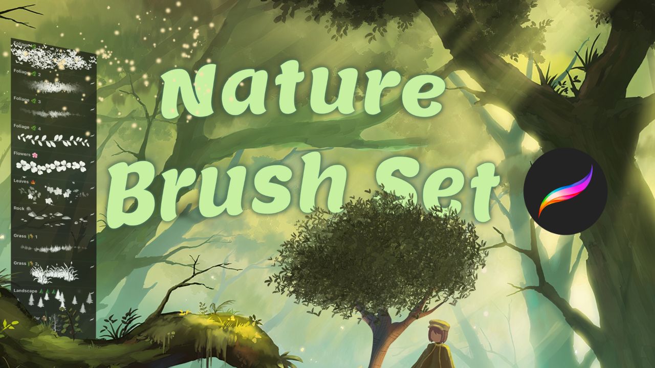 Nature Gouache Brushes Set